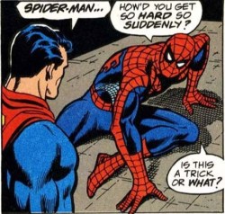 meanwhileacrosstowncomics:  Superman is hard.