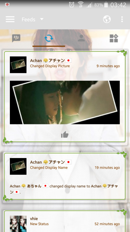 I just bored cuz i can’t sleep. So… just post some random thing. I made Inoo Arioka bbm theme