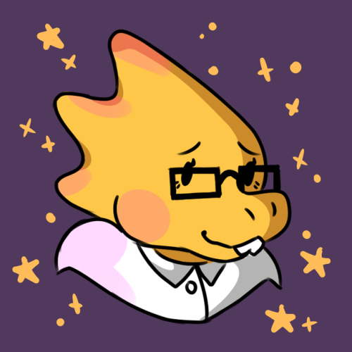 salsadraws: i think i have art block,, so i was only able to draw an alphys bust. she cute but i fee