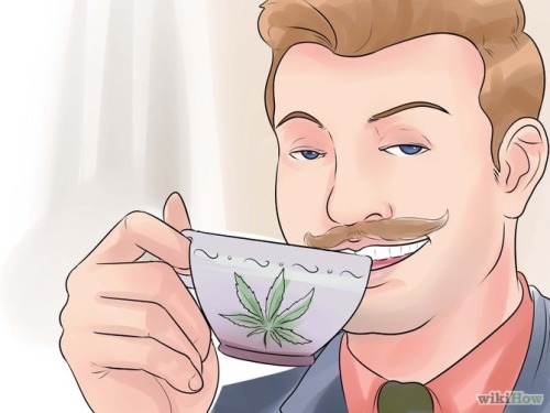 look at these guys on the wikihow page of how to make weed tea