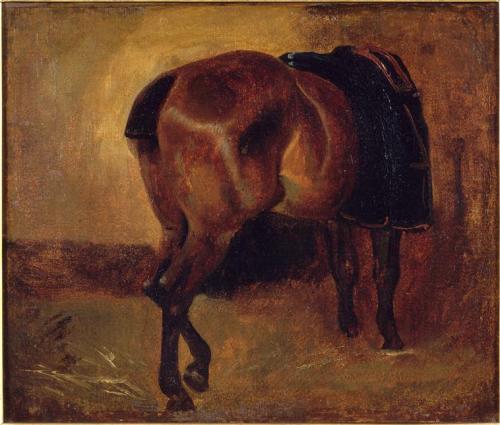 Study for Bay horse seen from behind, Theodore Gericault