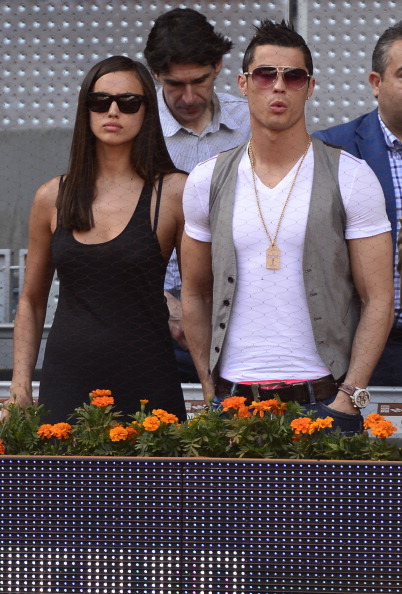 Cristiano, Irina and Karanka at Rafa&rsquo;s game