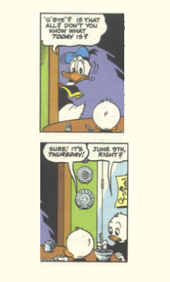 slbtumblng:  why-bless-your-heart:  Happy 81st birthday, Donald Duck!From The Duck Who Never Was, by Don Rosa.  Same here every June 30th  HEY! DONT SAY THAT BRO! &gt;|C