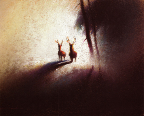 wannabeanimator:Bambi (1942) | pastel illustrations by Tyrus Wong (x)