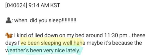 Even Han's Mood In Bubbl Has Been So Positive...