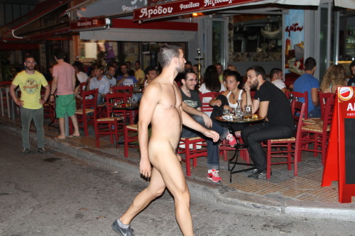 Urban Nudism _ Athens _ 2.8.2014 _ st. Eirini sq. _ Psyrri by Giannis Maskidis