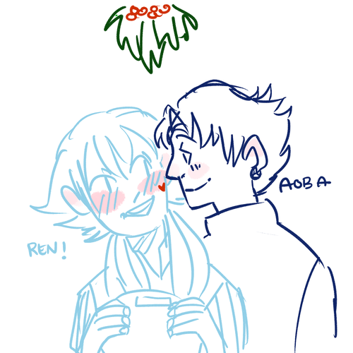 Porn photo aoba the pizza boy and his christmas kisses