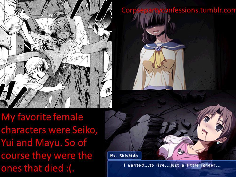 Corpse Party Confessions (Now Open!) — My favorite female characters were  Seiko, Yui and...