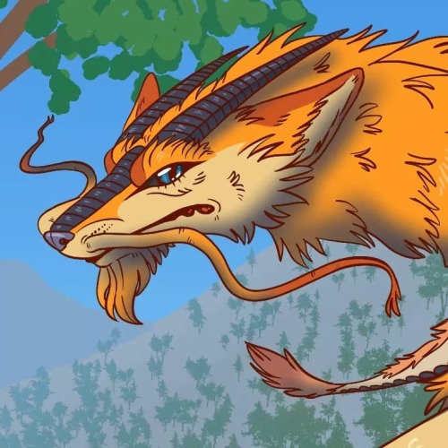 A Vulpes Dracos or Fox Dragon taking its young back to their nesting cave up in the mountains. Activ