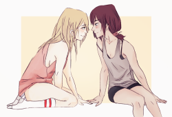 hameru:  au where ymir and christa are happy