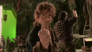 dsetnavrec:  fergie-fergs:  just Bilbo Baggins flipping you off Part 2   Haha