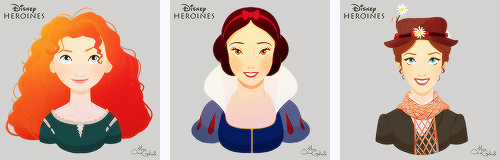 mickeyandcompany:  Disney Heroines, by MarioOscarGabriele 
