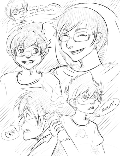 Here, have some John sketches. Call my life Stylestuck, because I think one of my big problems latel