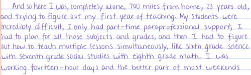 whitehouse:  Tara Lax is a teacher a Five Forks Middle School in Georgia. Check out her letter to the President, then share the story of a teacher who inspired you using #ThankATeacher. 