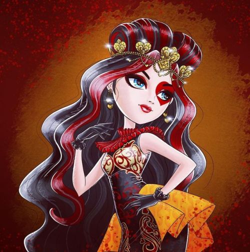 Lizzie Hearts de Ever After High #lizziehearts #eah #everafterhigh #mattel #procreate #procreateart 