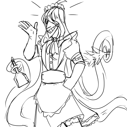 maid dress antonio???? is that the thing those twitter art people are doing???? anyways here’s