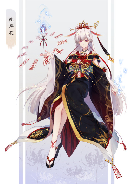  彼岸花 by mokoppe⊳ Lycoris Radiata of Onmyouji Permission granted*DO NOT redistribute/reupload/repost,