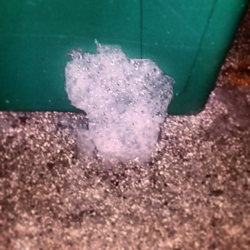 A very geographically aware ice formation. You can’t make this stuff up. #ice #wisconsin #inst