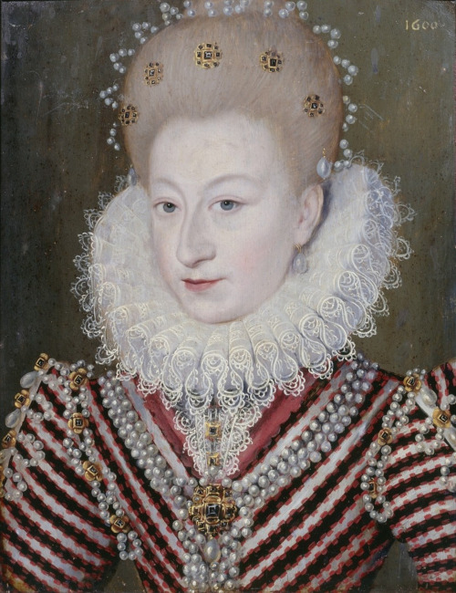 1600 French school - Portrait of Catherine Henriette de Balzac d'Entragues, mistress of Henry IV of 