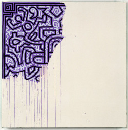 fueradeltiempo:  unfinished painting, keith haring, 1989 