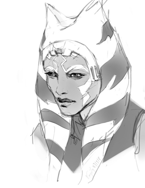 zaelish:Sketched a really quick teaser Ahsoka to celebrate The Clone Wars being back