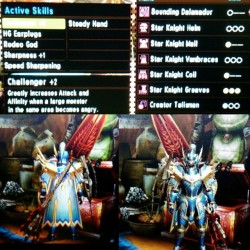 Finally got this beauty made. Thanks Gamefaqs message boards. :-D   #starknightarmor #monsterhunter4ultimate #insectglaive #dalamadur