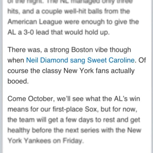 Typical New York bullshit&hellip; #allstargame #baseball #redsox #boston #newyork #yankees #citifiel