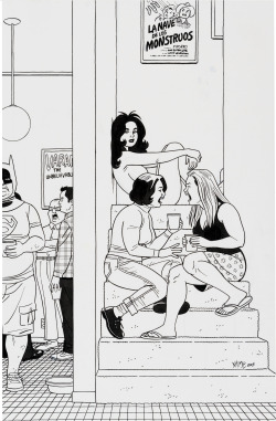 thebristolboard:  Original cover art by Jaime Hernandez from Love and Rockets vol. 2 #16, published by Fantagraphics, Spring 2006.