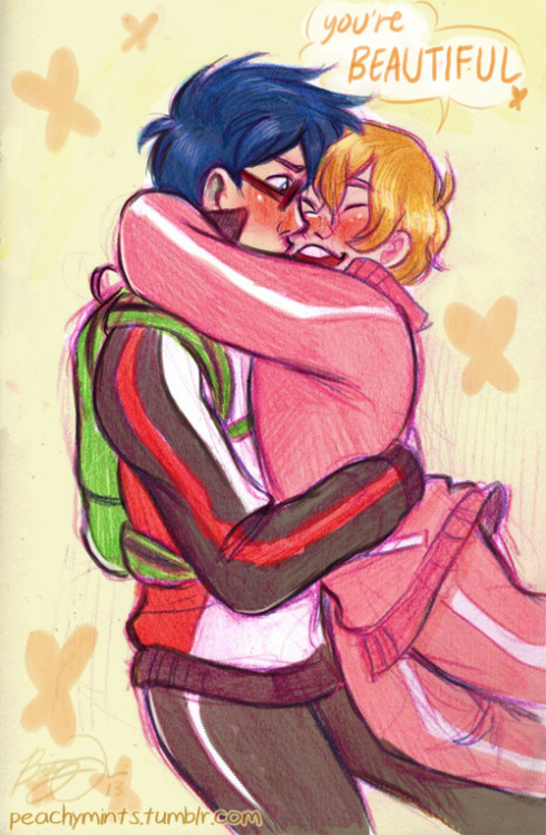 peachymints:  Have some really rough sketches of these two adorable dorks I did at school instead of my life.  