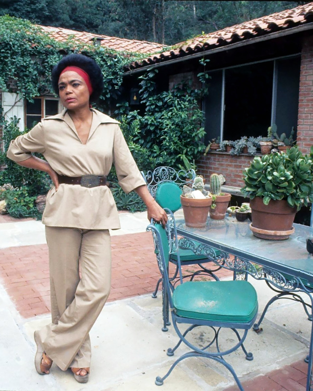 Eartha Kitt at home in Los Angeles, California, 1976.