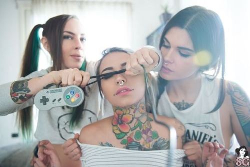 It&rsquo;s finally online! On Suicidegirls @fishball_suicide &amp; @edenvonhell @suicidegirl