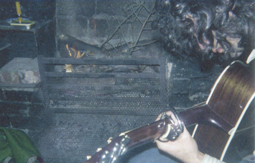 babeimgonnaleaveu: Jimmy Page, Strider and Robert Plant at Bron-Yr-Aur, 1970.