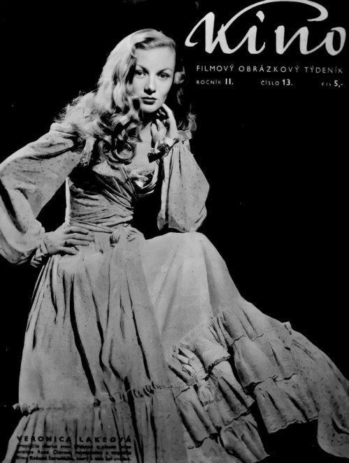 missveronicalakes:Veronica Lake on the cover of Kino Magazine in the 1940s.