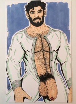 seanoplenty: He cannot be contained! 🍆👅   Original FOR SALE on Etsy:https://www.etsy.com/shop/Studopolis 