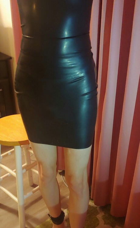 Pencil skirt, transparent sides to add just a little color to it!