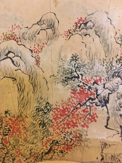 kakemono 掛物 -   “Autumnal Landscape”, deIke Gyokuran 池玉瀾 (1727–1784) Femme artiste épouse de Ike noT