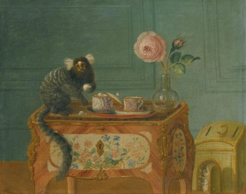 oldpaintings:    A marmoset taking sweets
