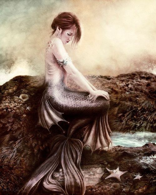 feather-haired:  Sea Faerie by GingerKellyStudio ❁ 