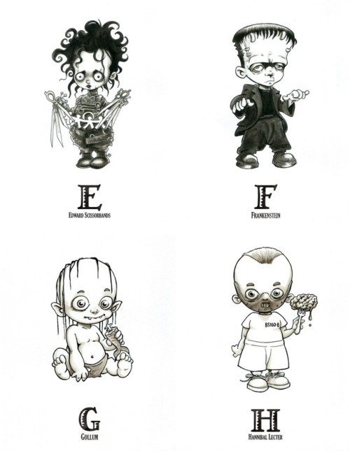 untipoilustrado: Tiny creatures alphabet.An Artbook with the most abominable and cute creatures fr