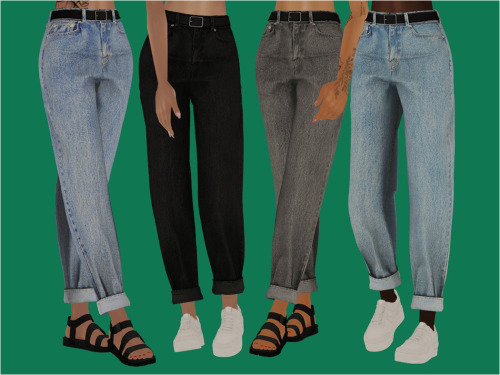 Roll-Up Jeans AF to TS2! Original meshes&amp;textures by @gorillax3-cc​ and you can find th