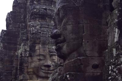 Faces of Bodhisattva Lokeshvara, Bayon Temple, Angkor Thom, Siem Reap, Cambodia.