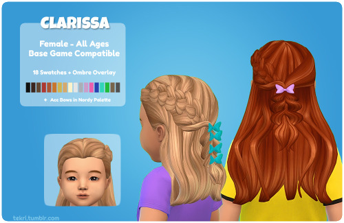 Age Conversion of Clarissa! -  You can find the adult version here.   The bows have been scaled down