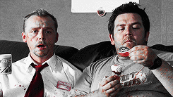 teflongrl:The Three Flavours Cornetto Trilogy // Shaun of the Dead (Strawberry)“You’ve got red on yo