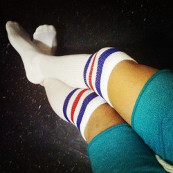 At home bored, so decided to try on my new socks