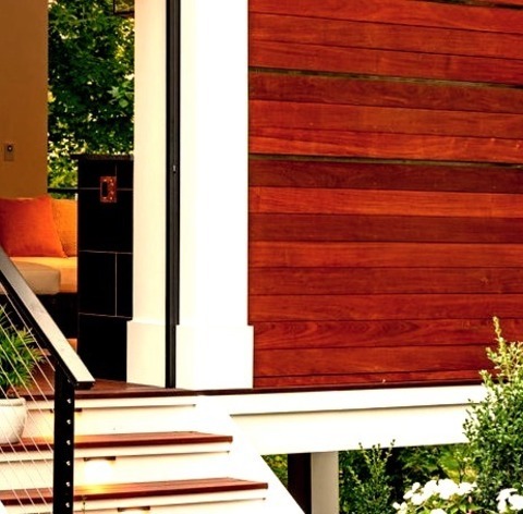 Contemporary Deck MinneapolisAn Illustration Of A Medium-sized, Modern Backyard Privacy Deck With A Pergola