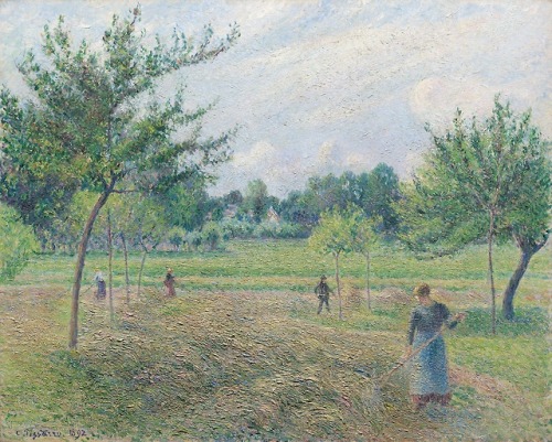 Haymaking at Éragny, Camille Pissarro, 1892  