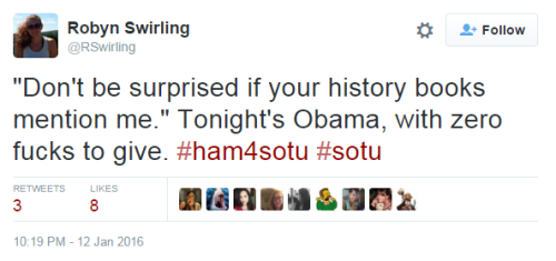 callmeder:Guys. #Ham4SOTU was a thing that happened last night. And it was amazing.