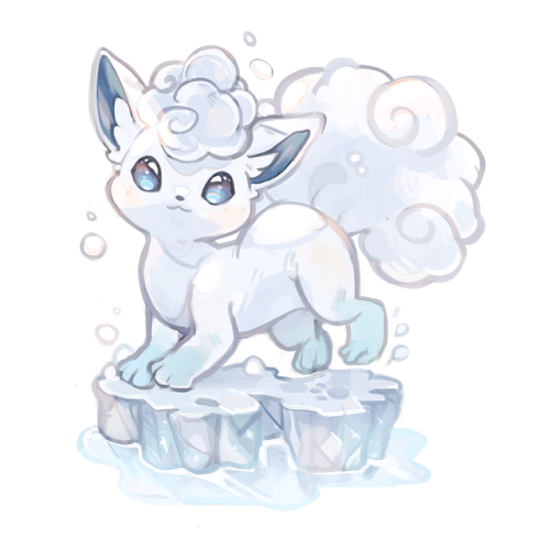 alpaca-carlesi:Vulpix Alola for a Pokedex Project (⸝⸝⍢⸝⸝) ෆ