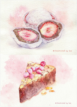 changan-moon:  Watercolor food by Chinese illustrator 豪屁屁PP