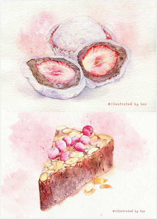 Watercolor food by Chinese illustrator 豪屁屁PP